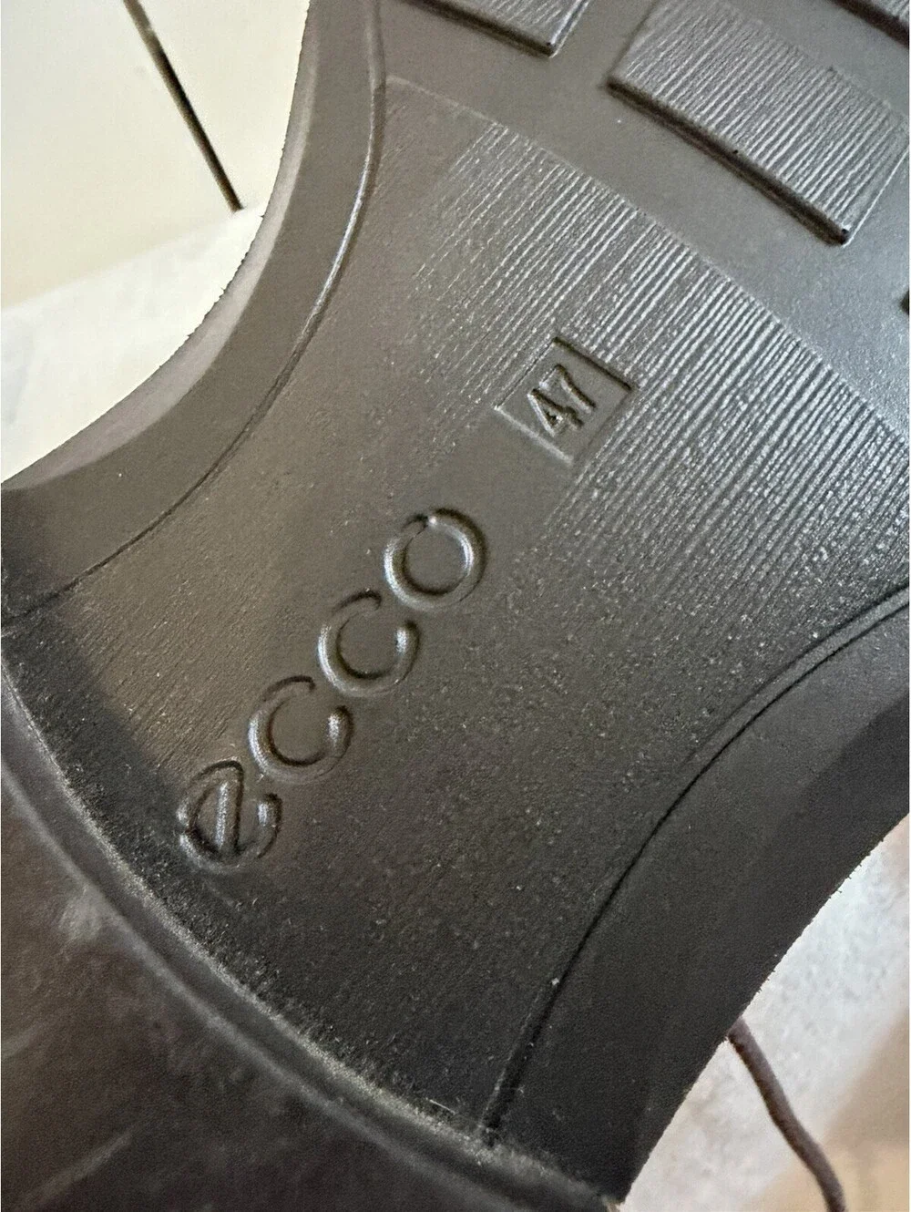ECCO Kenton Derby Boot Men's EU 47 US 13 - 13.5 Brown Leather Stacked Heel NWOT
